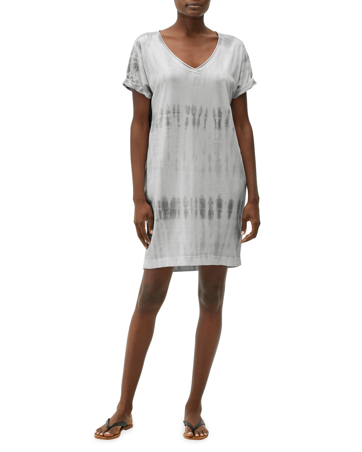 Cara V-Neck Mini Tee Dress | Neiman Marcus