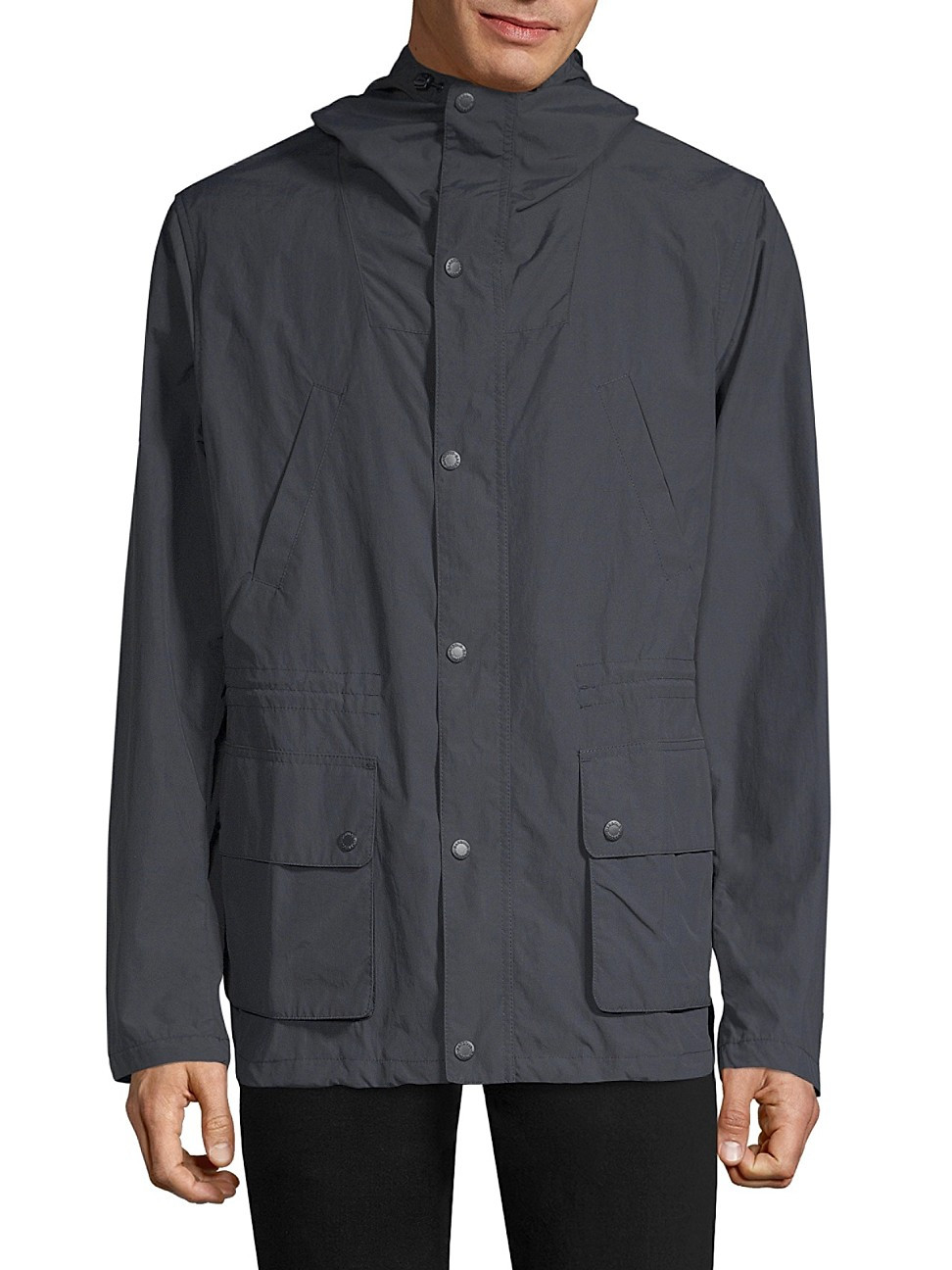 Barbour Men's Cogra Hooded Cotton Jacket - Navy - Size Medium | Saks Fifth Avenue