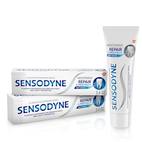 Sensodyne Repair and Protect Whitening Toothpaste, Toothpaste for Sensitive Teeth and Cavity Prevention, 3.4 oz (Pack of 2) | Amazon (US)