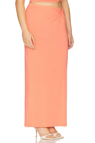 Stretch Jersey Maxi Skirt in Coral002 | Revolve Clothing (Global)
