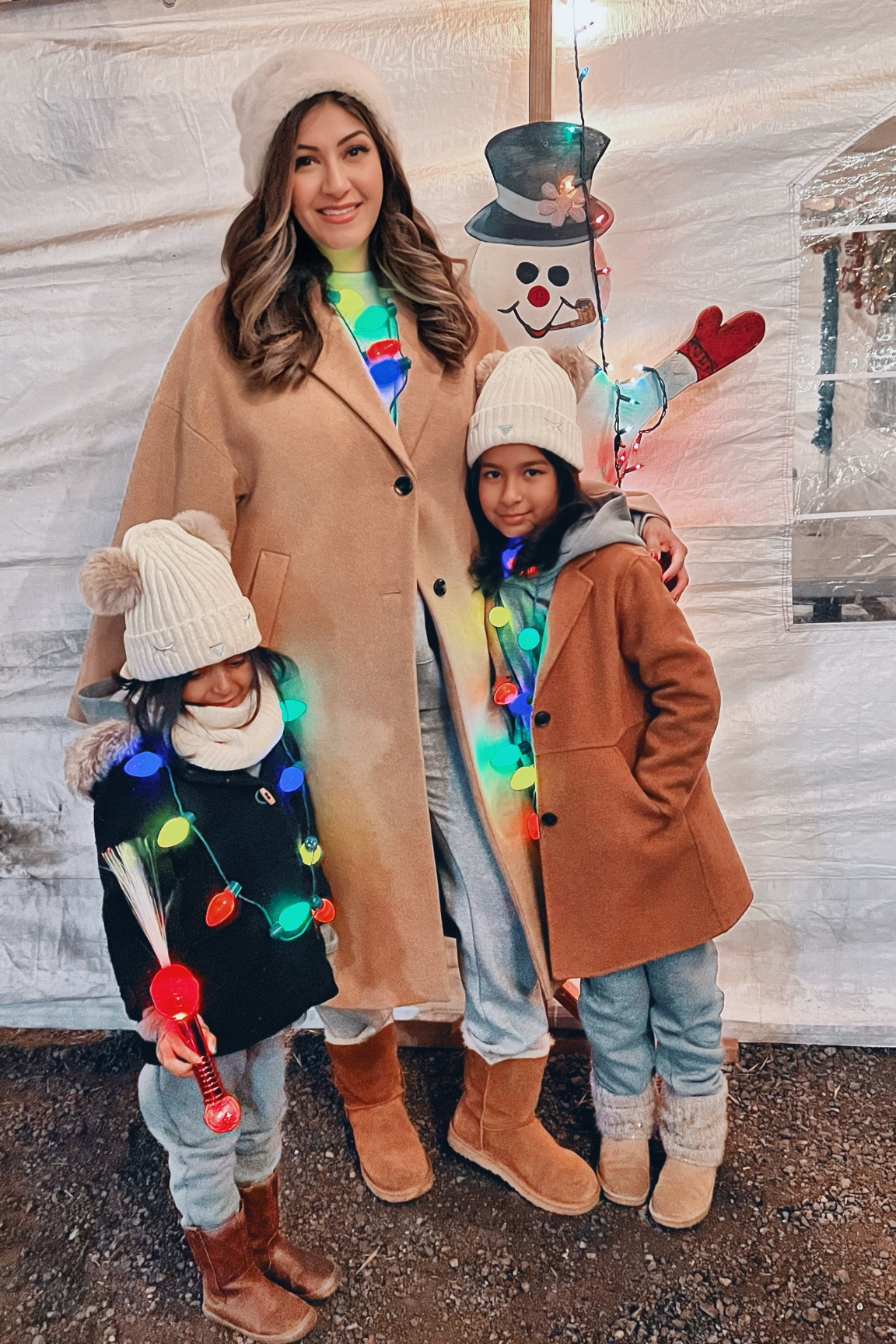 Winter activity with the kids wearing cold weather clothes. 
Cold weather outfit / snow outfit / fleece lined 

#LTKfamily #LTKmidsize #LTKSeasonal