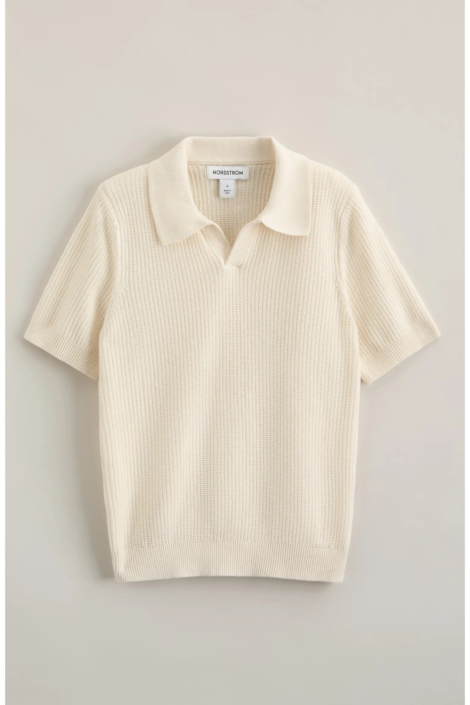 Kids' Waffle Stitch Johnny Collar Polo Sweater (Men) | Nordstrom | Nordstrom