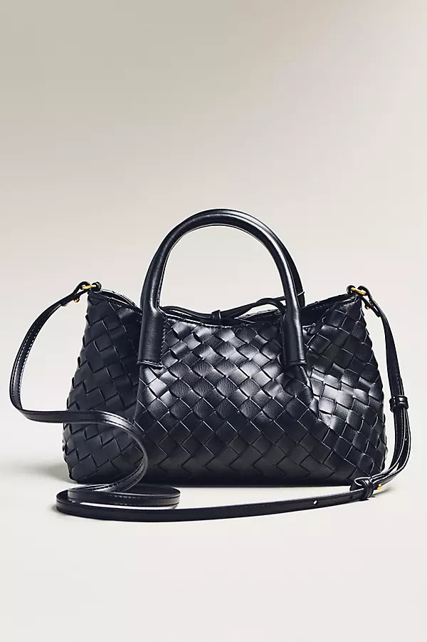 Mini Top-Handle Woven Tote with Wallet | Anthropologie (US)