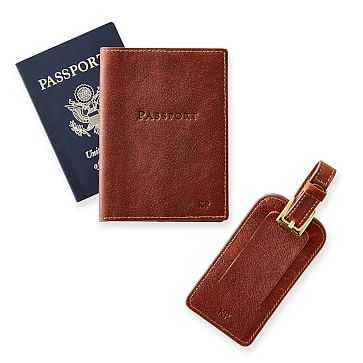 Pigskin Luggage Tag and Passport Case | Mark and Graham