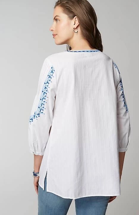 Embroidered Textured Tunic | J. Jill