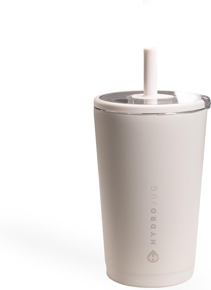 HydroJug Everyday Tumbler 14 oz – Ceramic-Lined Insulated Tumbler with Straw and Soft-Touch Lid... | Amazon (US)