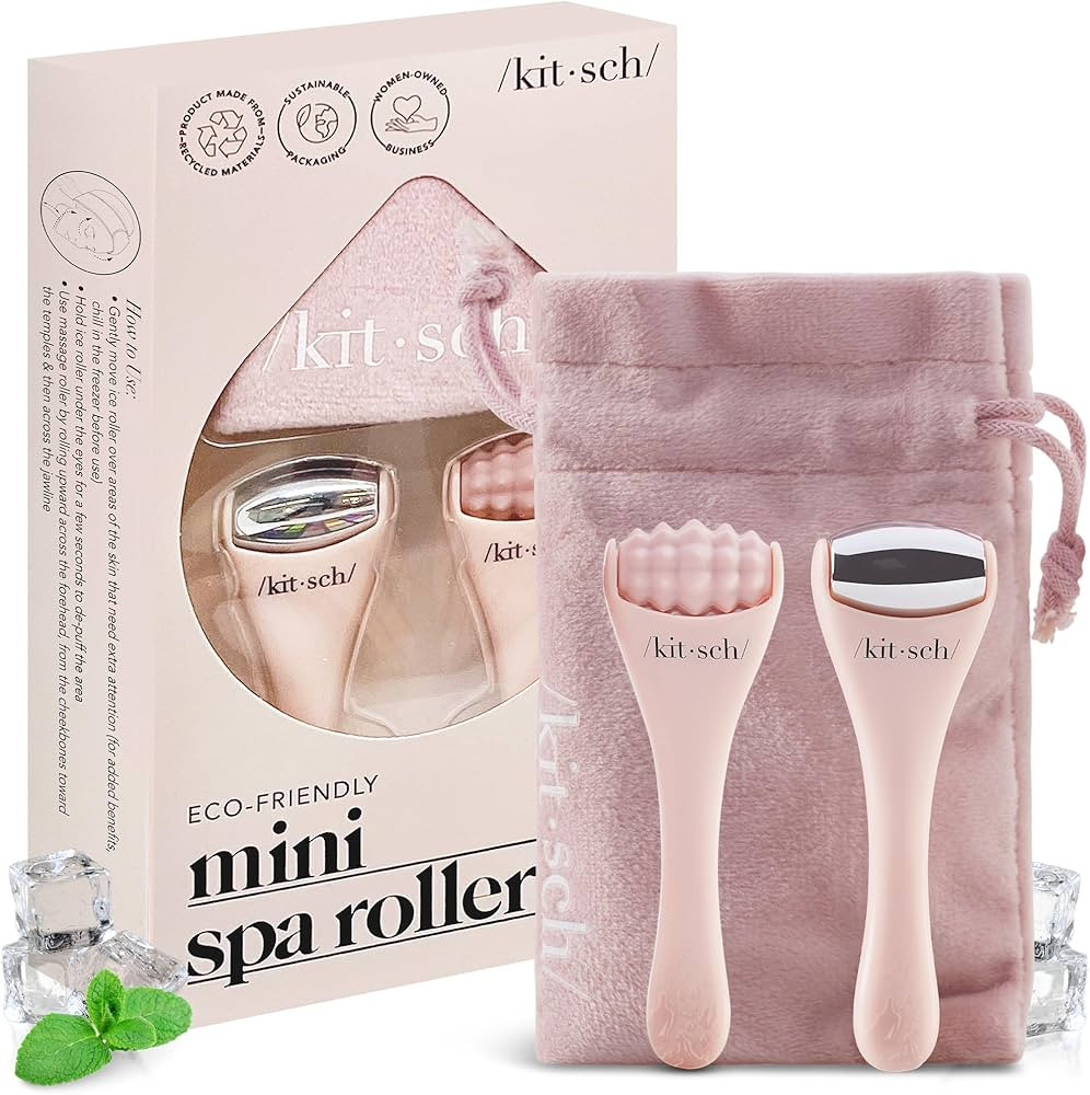 Kitsch Mini Facial Roller & Ice Face Roller Skin Care Tool Set for Women - Face Massager for Puff... | Amazon (CA)