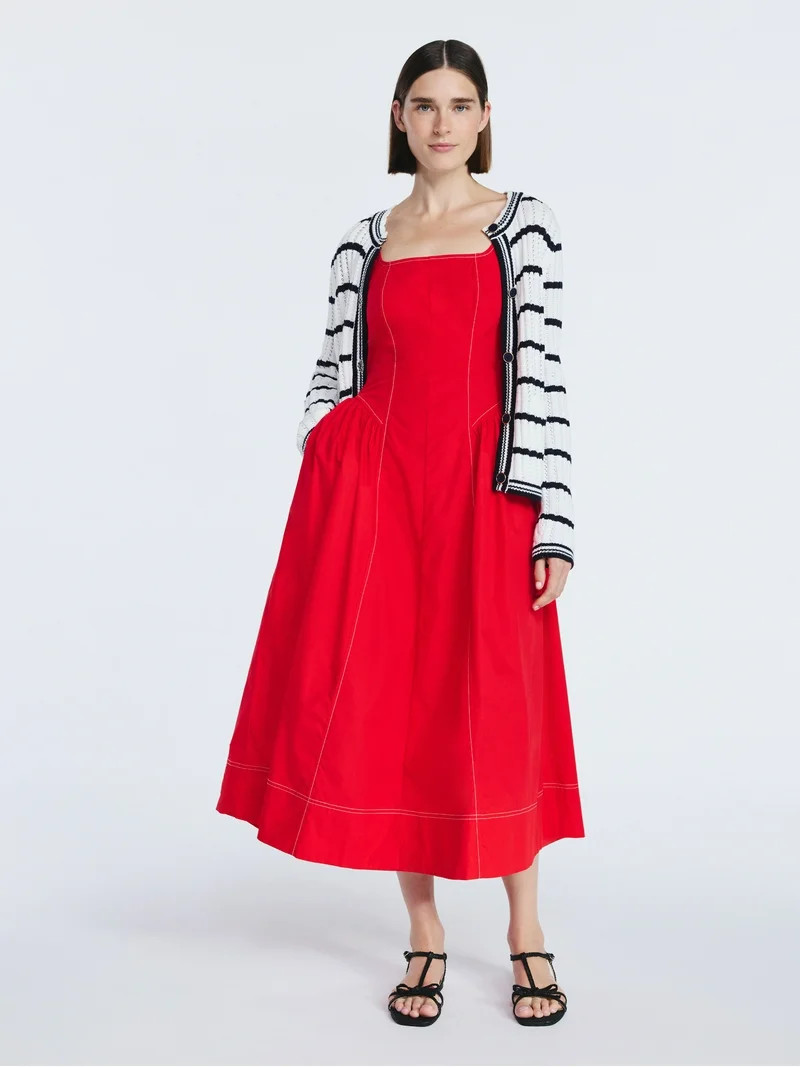 Free Assembly Women's Sleeveless Cotton Panel Maxi Dress, Sizes XS- XXL | Walmart (US)