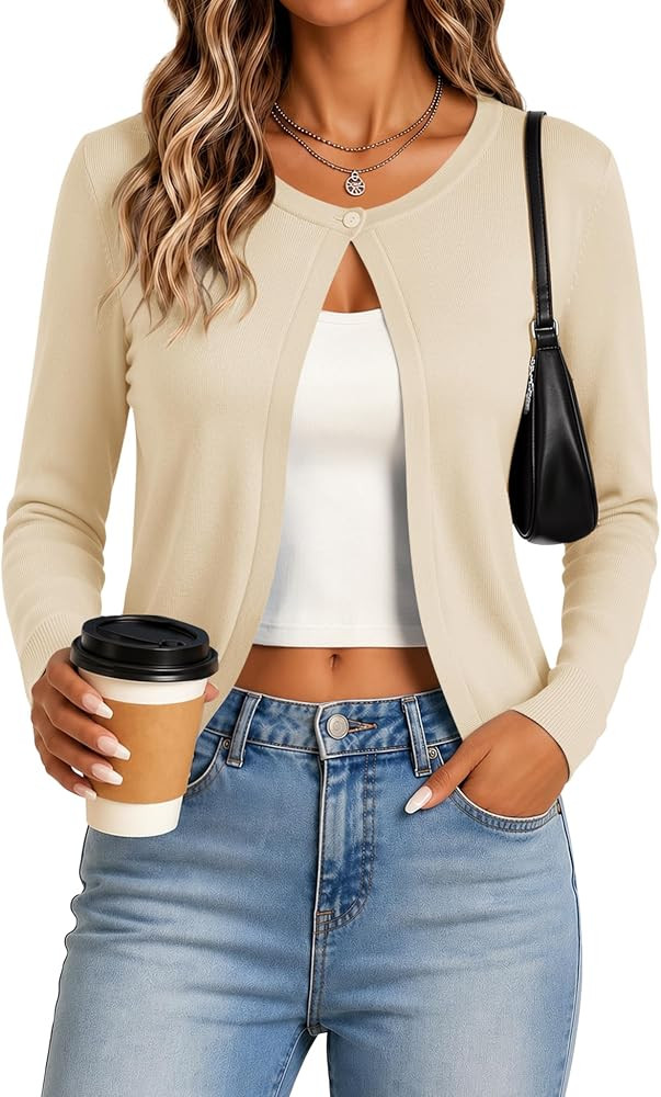 LUYAA Cardigan Sweaters for Women Long Sleeve Bolero Shrugs for Dresses     Womens sweaters Shrug... | Amazon (US)