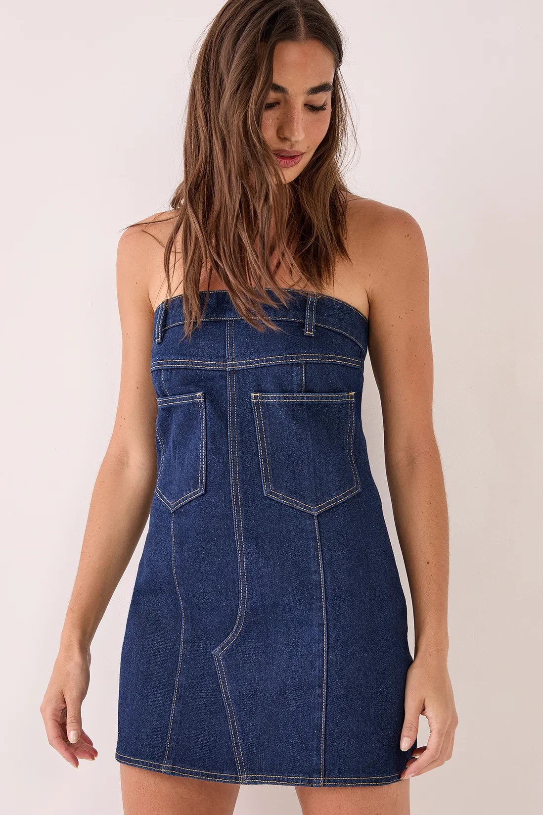 Dresses | Bandeau Denim Pocket Mini Dress | NastyGal | NastyGal UK