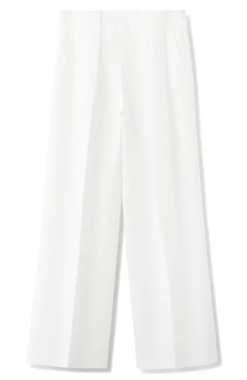 MANGO Featuring Hailey Bieber Straight Fit Pants in Off White at Nordstrom, Size 4 | Nordstrom