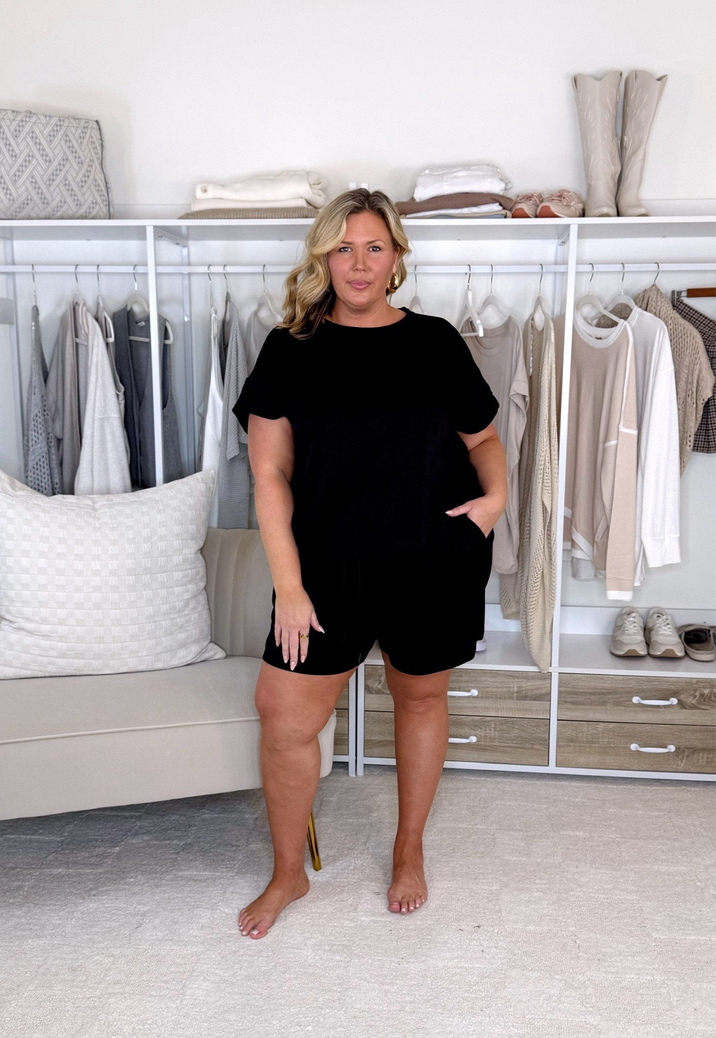 White pants and white tank I sized up to 3X. Black dress sized up to 3X. Black set size up to 3X. Navy pants and tank I sized up to 4X. White eyelet top is 2X. Blue top is 3X. Plus size, Amazon, summer fashion, apron belly, outfit inspo, haul, mom life

#LTKSeasonal #LTKPlusSize #LTKMidsize