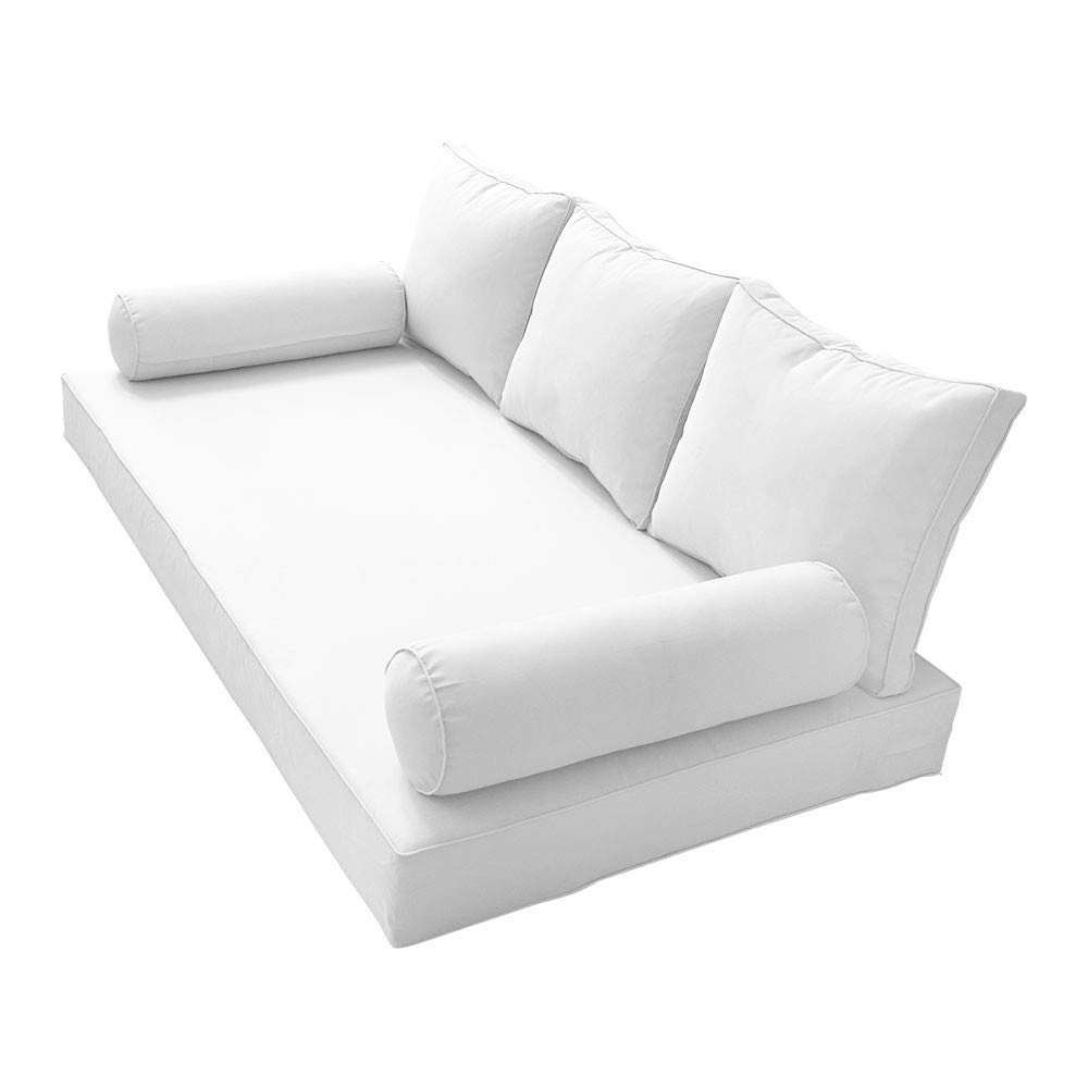 Prolinemax Style3 Twin Size 6PC Pipe Trim Outdoor Daybed Mattress Cushion Bolster Pillow Complete... | Amazon (US)