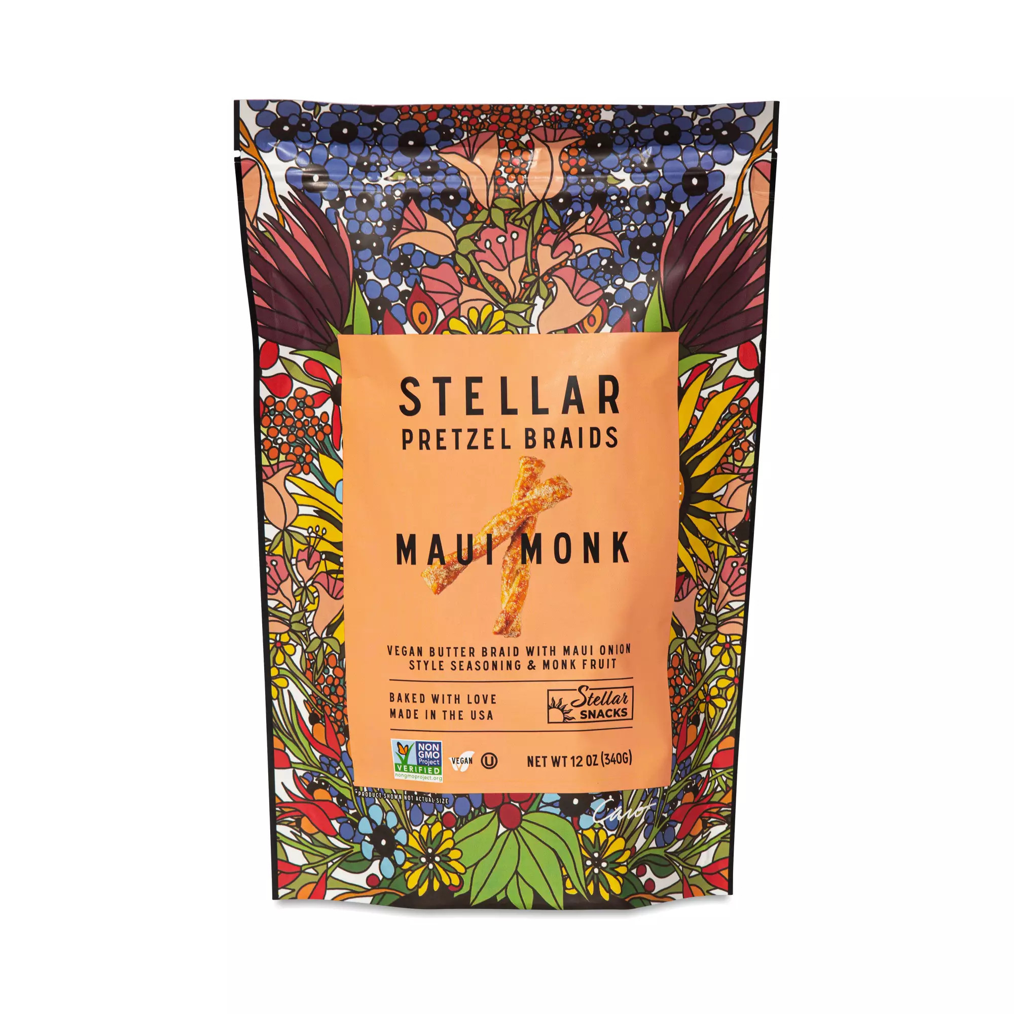 Stellar Snacks Stellar Pretzel Braids, Maui Monk 12 oz pouch | Thrive Market