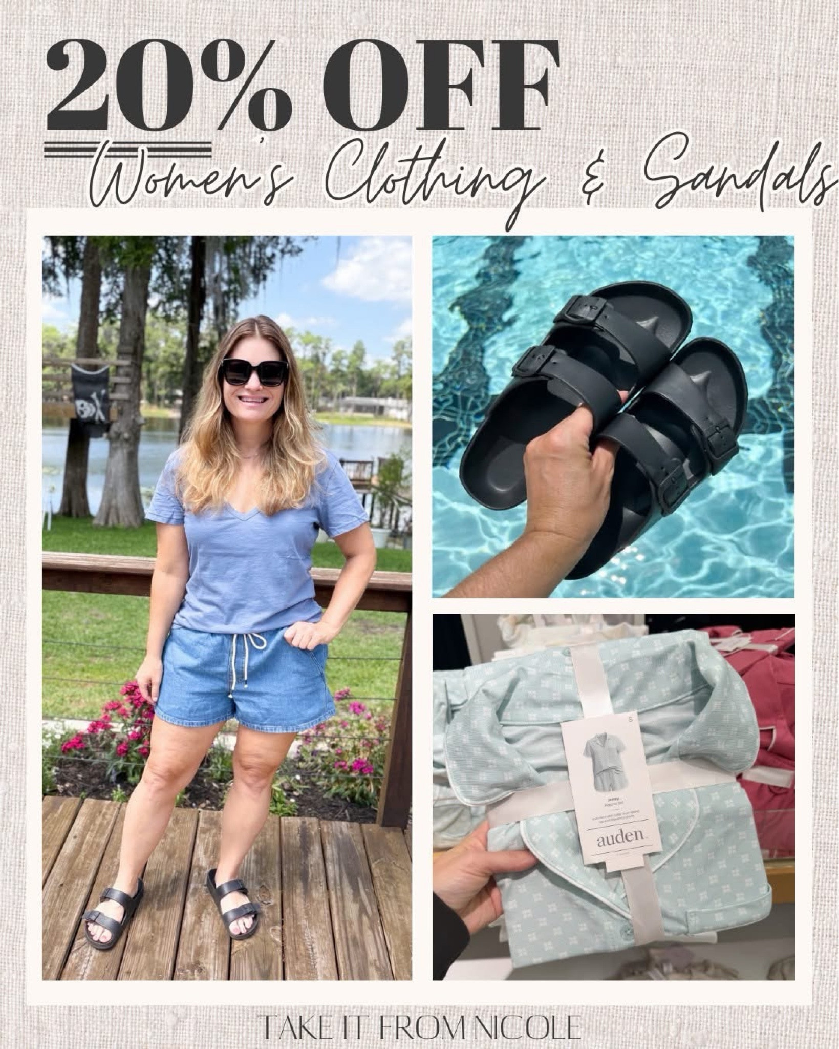 FINALLY a sale of Target women's clothing including the shorts I LOVE, the sandals I wear on repeat, plus the Auden PJs perfect for Mother's Day!

Mother’s Day gift idea / Mother’s Day gifts / gifts for mom / gift ideas for her / Target finds / Target sale

#LTKMothersDay #LTKdayinmylife #LTKmomlife