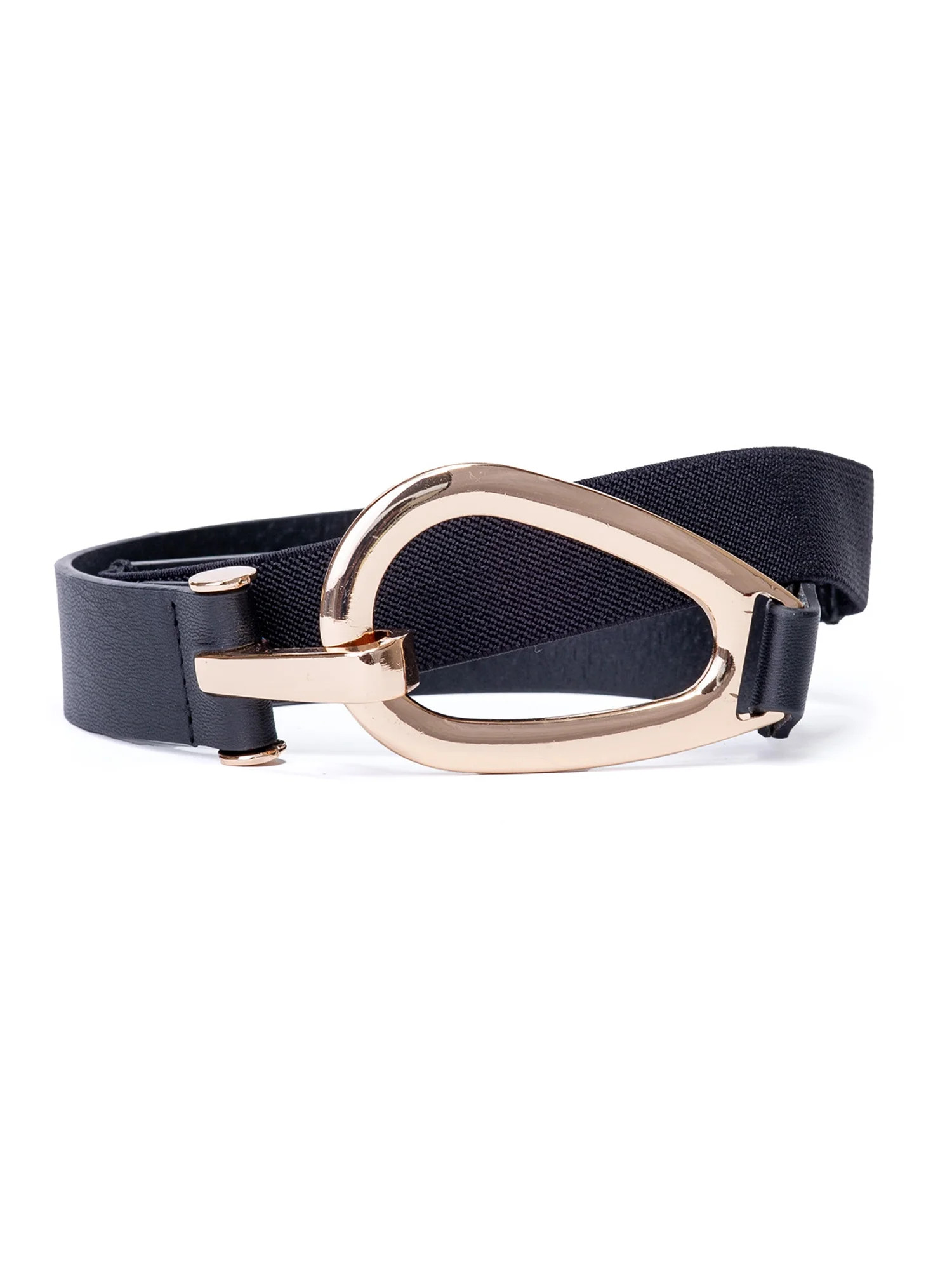 LP | LP by Linea Pelle Women's Interlock Stretch Belt, Black | Walmart (US)