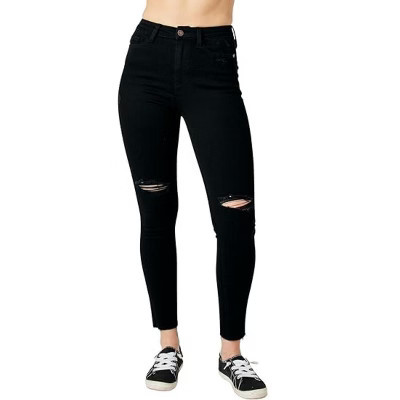 Women's High Waist Raw Hem Skinny Jean - Judy Blue 5 | Target