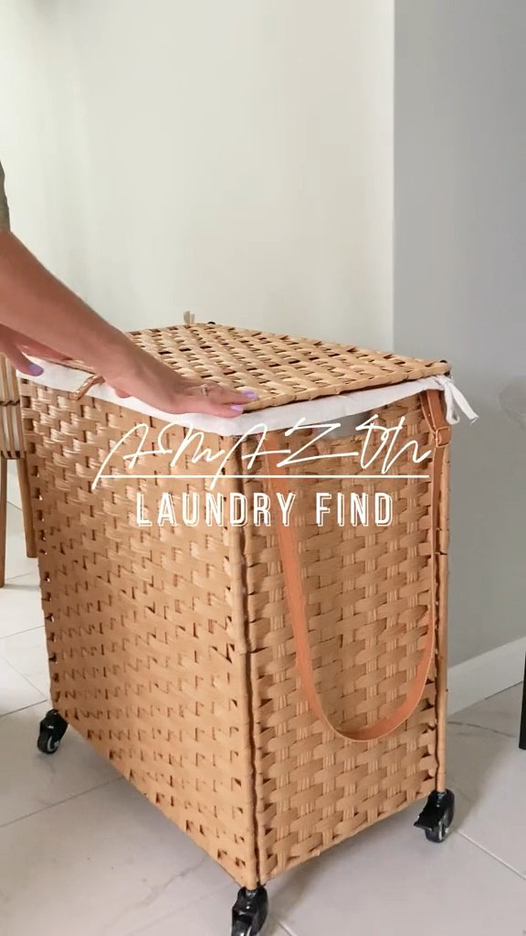 Here’s a great Amazon laundry find!
Bamboo laundry bin with wheels and removable liner. 
I’ve owned this laundry bin for a year now and it has held up beautifully. It is located in our bathroom, no mold, fraying or discoloration. 

#LTKVideo #LTKHome