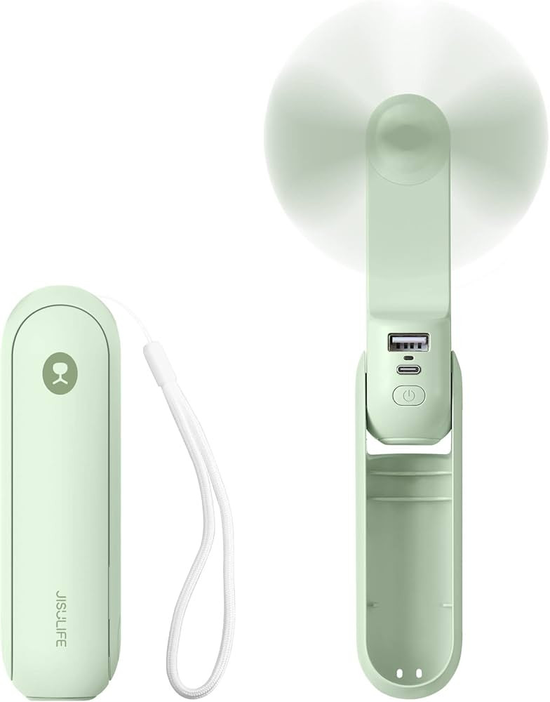 JISULIFE Portable Handheld Fan, Mini Pocket Hand Fan, Small Battery Operated 14-21 hours, USB Rec... | Amazon (US)