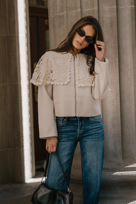 Amber Sherpa Jacket - L / Ivory | Böhme US