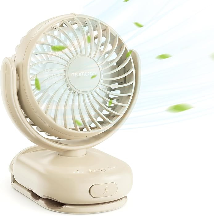 Momcozy Portable Stroller Fan with Clip | 4-Speed Mini-Fan for Carrier | Personal Fans Ultra Ligh... | Amazon (US)