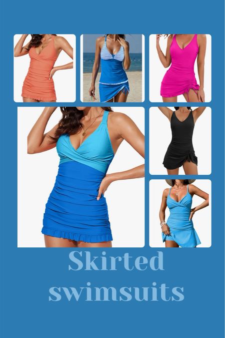 Skirted swimsuits for women, swimsuits for postpartum, swimsuits for women over 40, tankini, one piece swimsuit 

#LTKSwim #LTKOver40 #LTKFindsUnder50