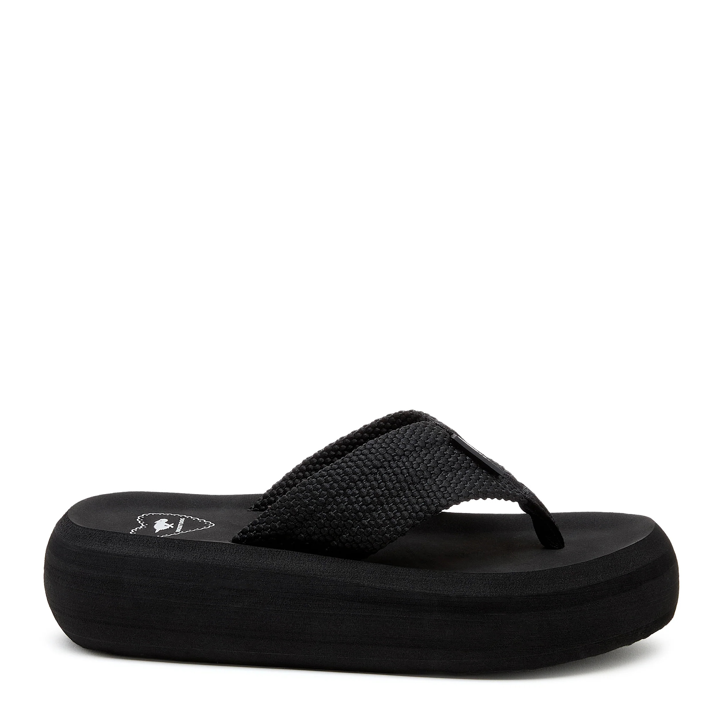 Rocket Dog Women's Sandy Black Webbing Platform Flip Flop | Rocket Dog