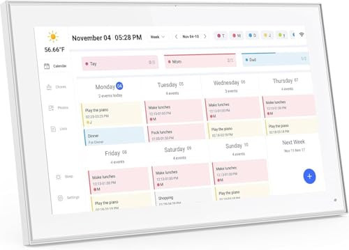 15.6 Inch Digital Calendar, Smart Digital Calendar with IPS FHD 1920x1080 Touchscreen Display for Family Organizer, Interactive Schedule Planner & Chore Chart, Desk Stand Included, Wall Mountable - Share Photos/Videos | Amazon (US)