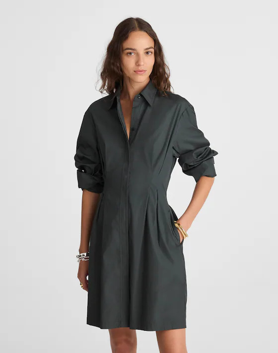 Tucked Mini Shirtdress | Madewell | Madewell
