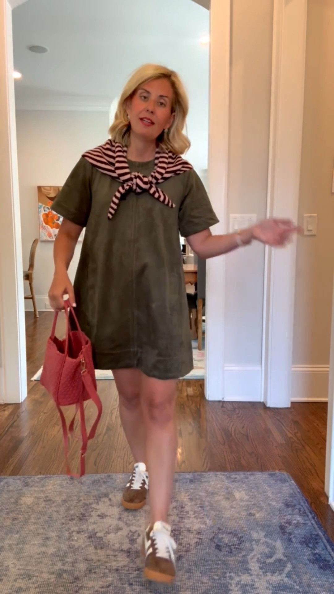 The Emmy dress from Anthro is an all-time favorite of mine. Loving this olive suede version so much! 
Dress - small
Sneakers - 8 tts 

@Anthropologie 
#anthropartner

#LTKdayinmylife #LTKSeasonal #LTKPetite