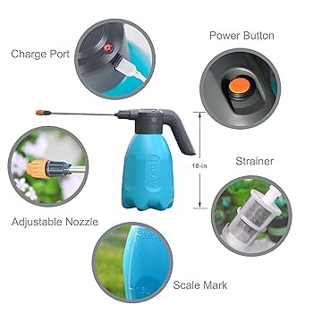 ES2-PRO Electric Spray Bottle 2L/0.5Gallon, Rechargeable Battery Powered Sprayer Spray 60 Bottles... | Amazon (US)