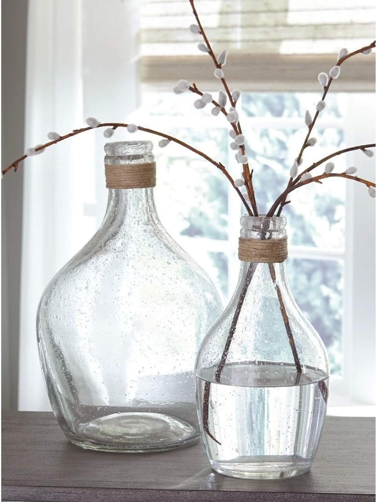 Marcin Clear Vase Set of 2 | 1stopbedrooms