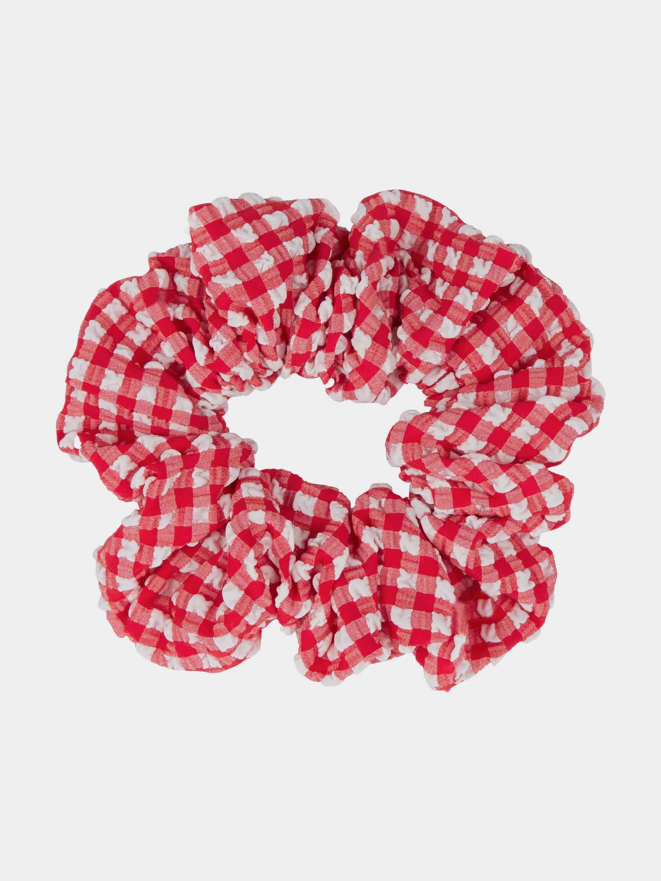 Gingham Scrunchie - Red Gingham | One Size Swimwear | Hunza G - Red Gingham / One size | HUNZA G