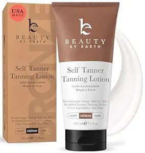 Beauty by Earth Self Tanner - USA Made with Natural & Organic Ingredients | Amazon (US)