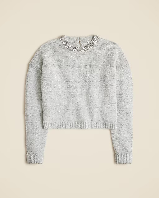 Embellished pullover sweater | J. Crew US