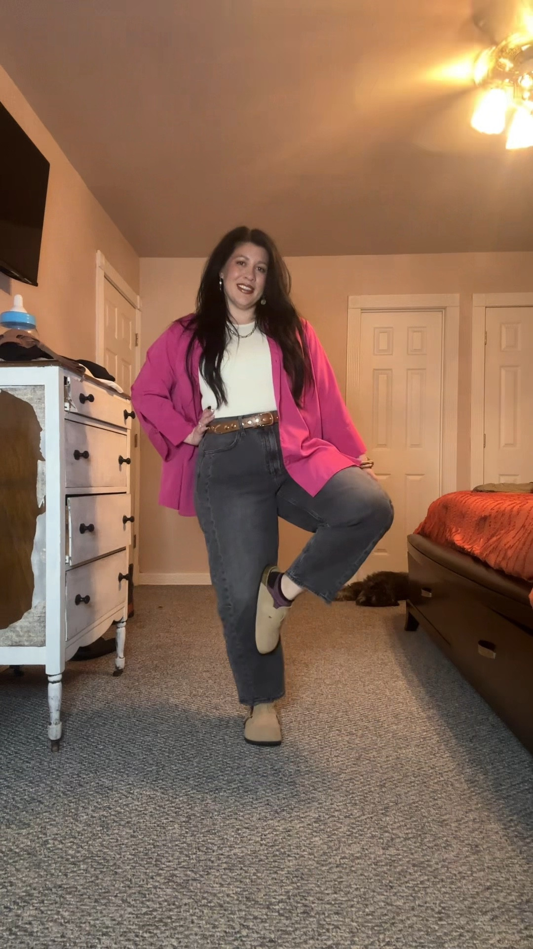 Ok. This might be my new favorite outfit 🩷 And it’s one you could recreate with different color combos. 

These bodysuits are not only flattering but they’re perfect for layering. They come in a 3 pack  

My button down was thrifted but I added some fun options  

#LTKStyleTip #LTKFindsUnder50 #LTKFindsUnder100