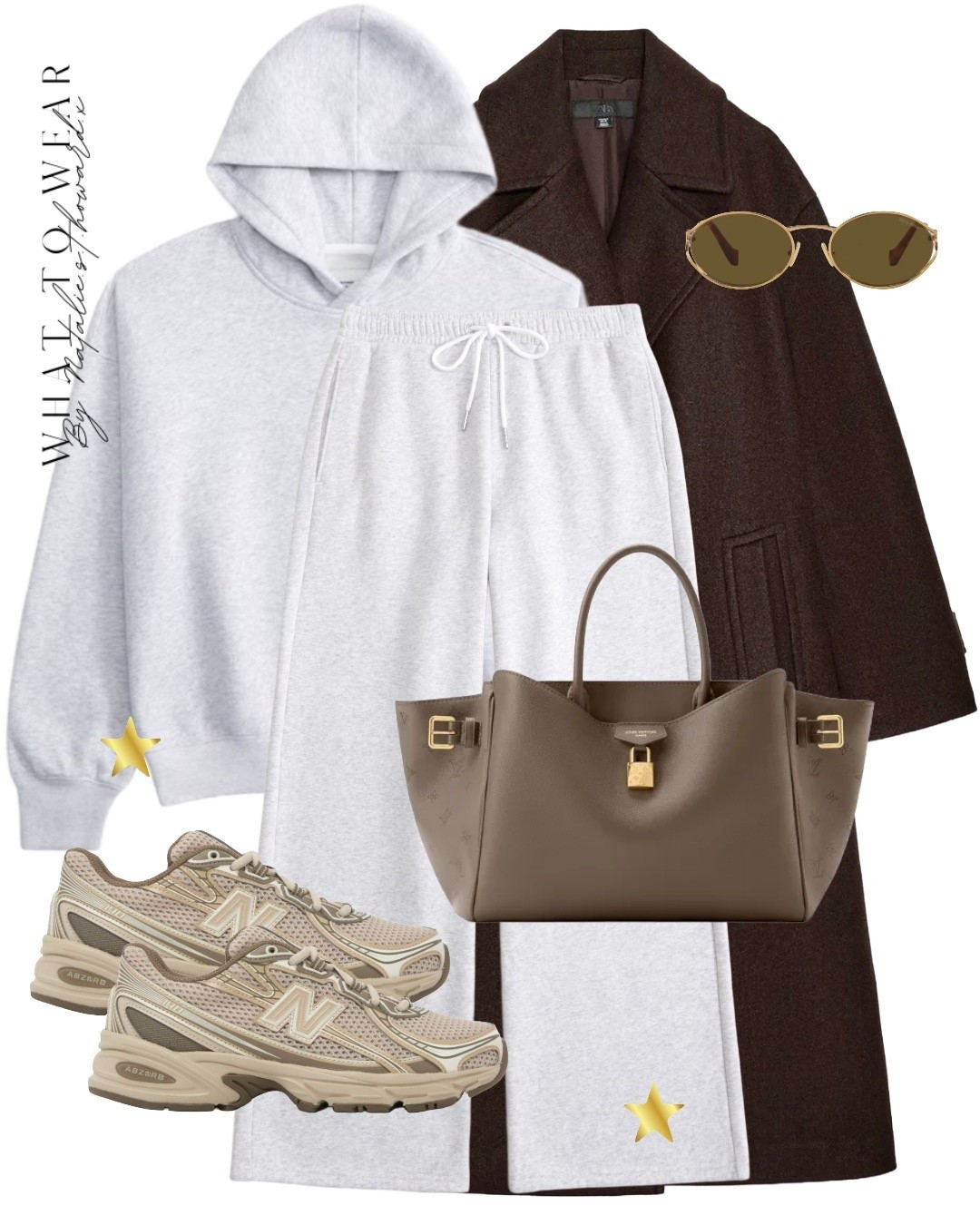 I love grey and brown as a colour combo . This is the kind of outfit I wear everyday. A grey tracksuit is a wardrobe staple . This one jssuelr soft and also discounted. Love the brown coat and the new balance trainers 

Zara
Abercrombie 
Boxing Day outfit 
Casual outfit 
Brown 
Grey tracksuit 

#LTKwinter #LTKuk #LTKstyletip