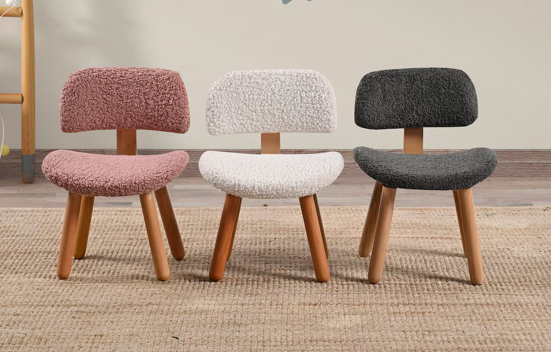 Child Chair, Kids Sherpa Chair, Kids Furniture Montessori, Best Gift for Kids - Etsy | Etsy (US)