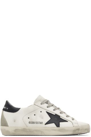 Golden Goose - SSENSE Exclusive White & Black Super-Star Classic Sneakers | SSENSE