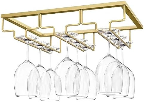 Nuovoware Wine Glass Rack - Under Cabinet Stemware Wine Glass Hanger Rack Holder for Bar Kitchen ... | Amazon (US)