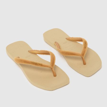 Womens Beige Havaianas Slim Square Plush Sandals | schuh | Schuh