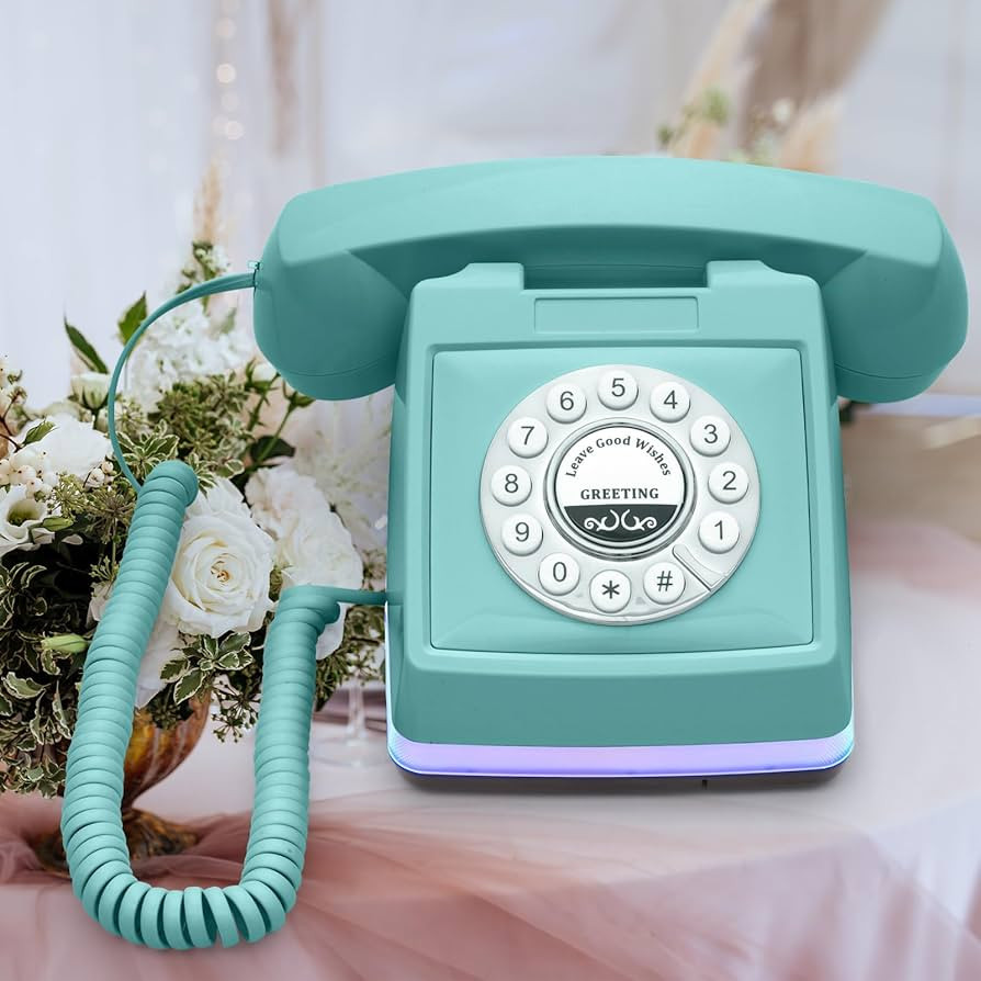 Audio Guest Book Wedding Phone, 32G Record Customized Audio Message with Guest Book, Retro Style ... | Amazon (US)