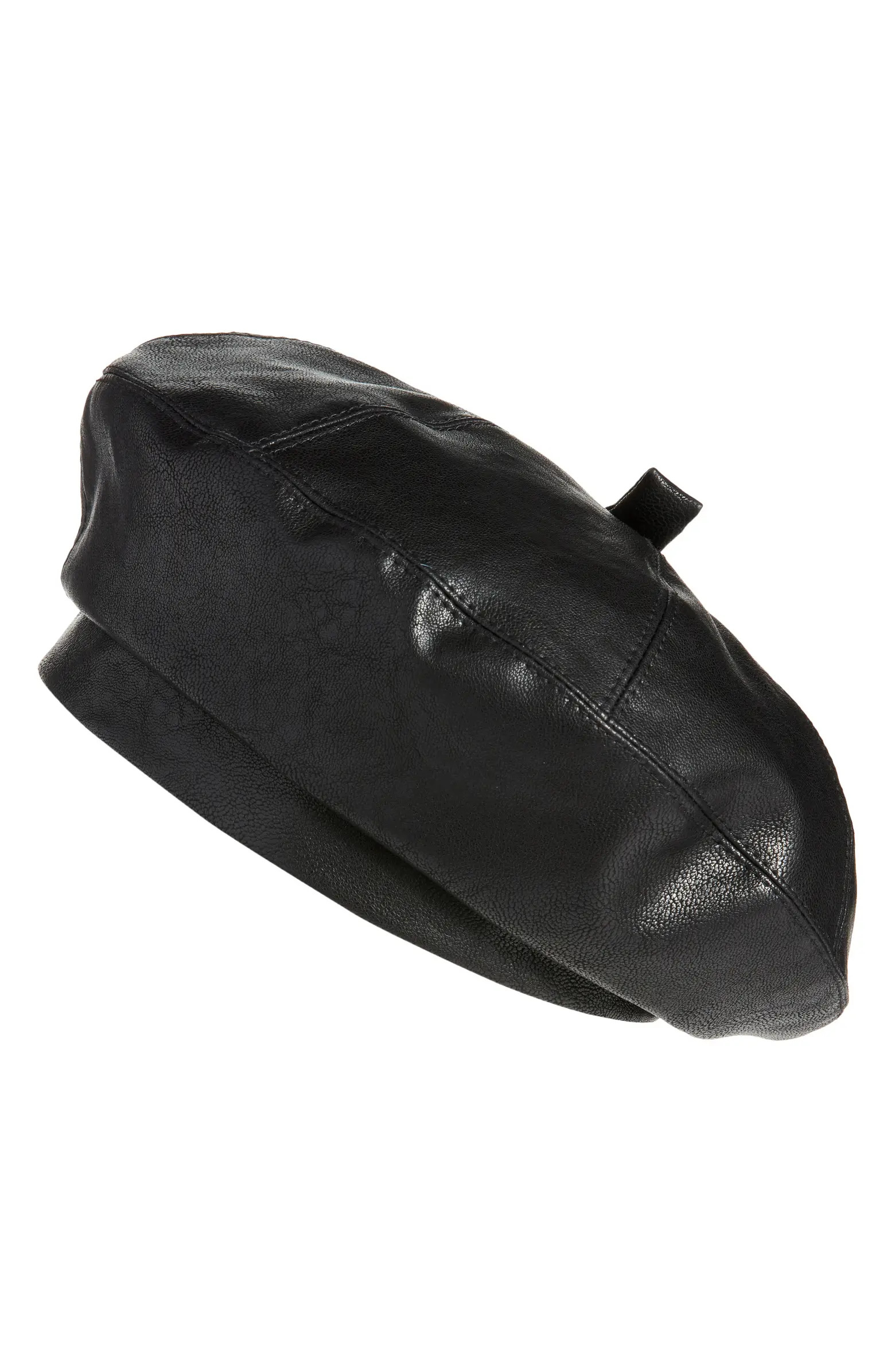 Open Edit Faux Leather Beret | Nordstrom | Nordstrom