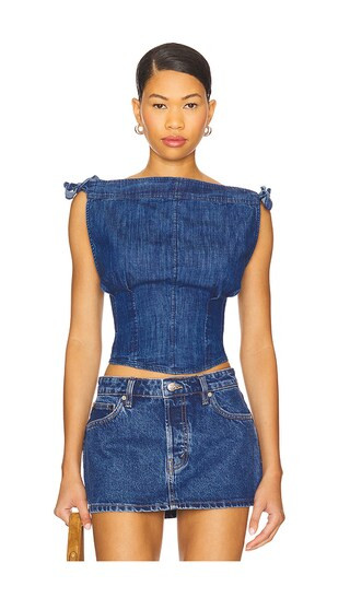 Louie Indigo Top in Dark Medium | Revolve Clothing (Global)