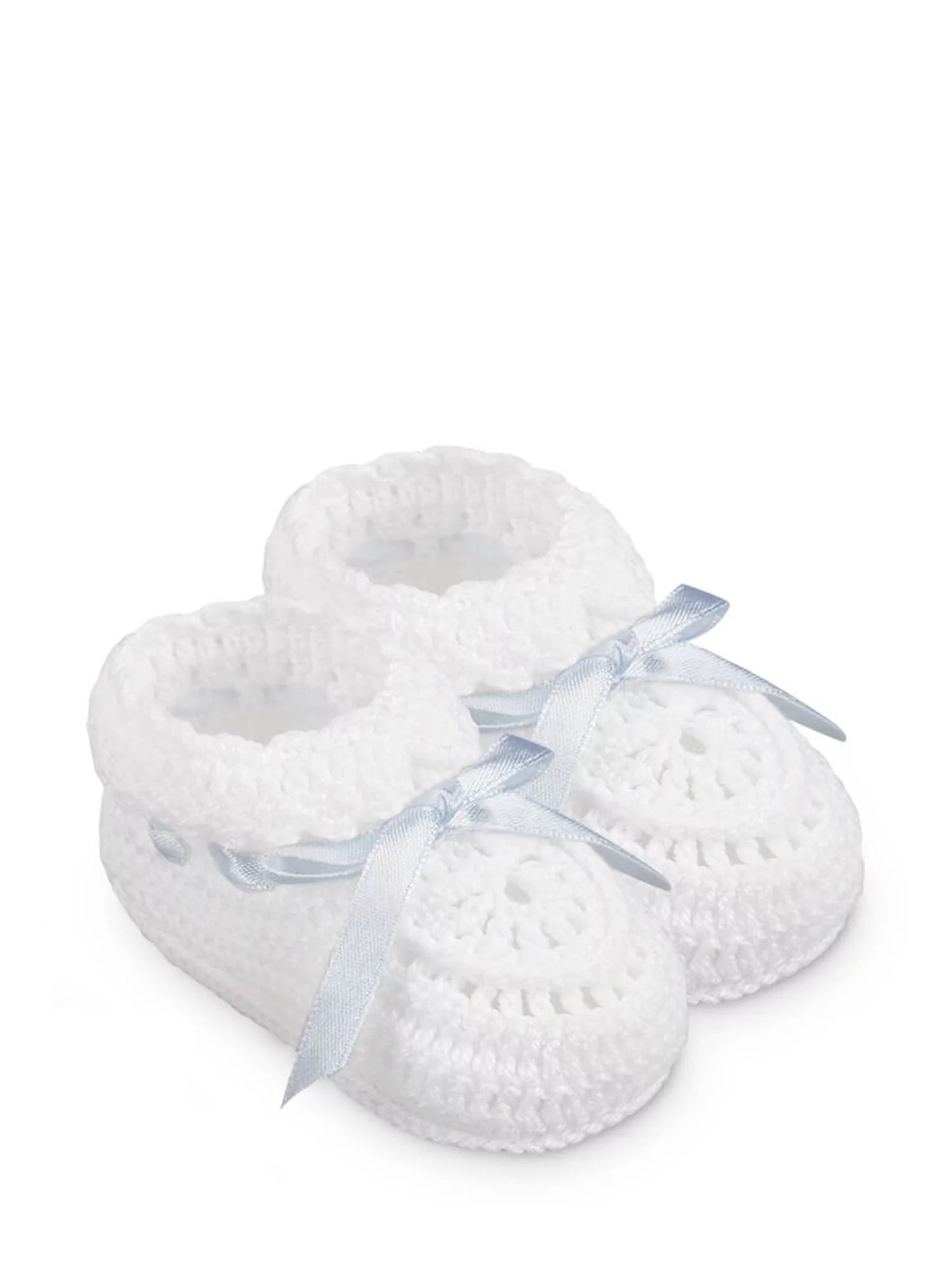 Jefferies Socks Baby Girls Boys Socks Hand Crochet Ribbon Crib Shoe Booties, 1 Pair | Walmart (US)