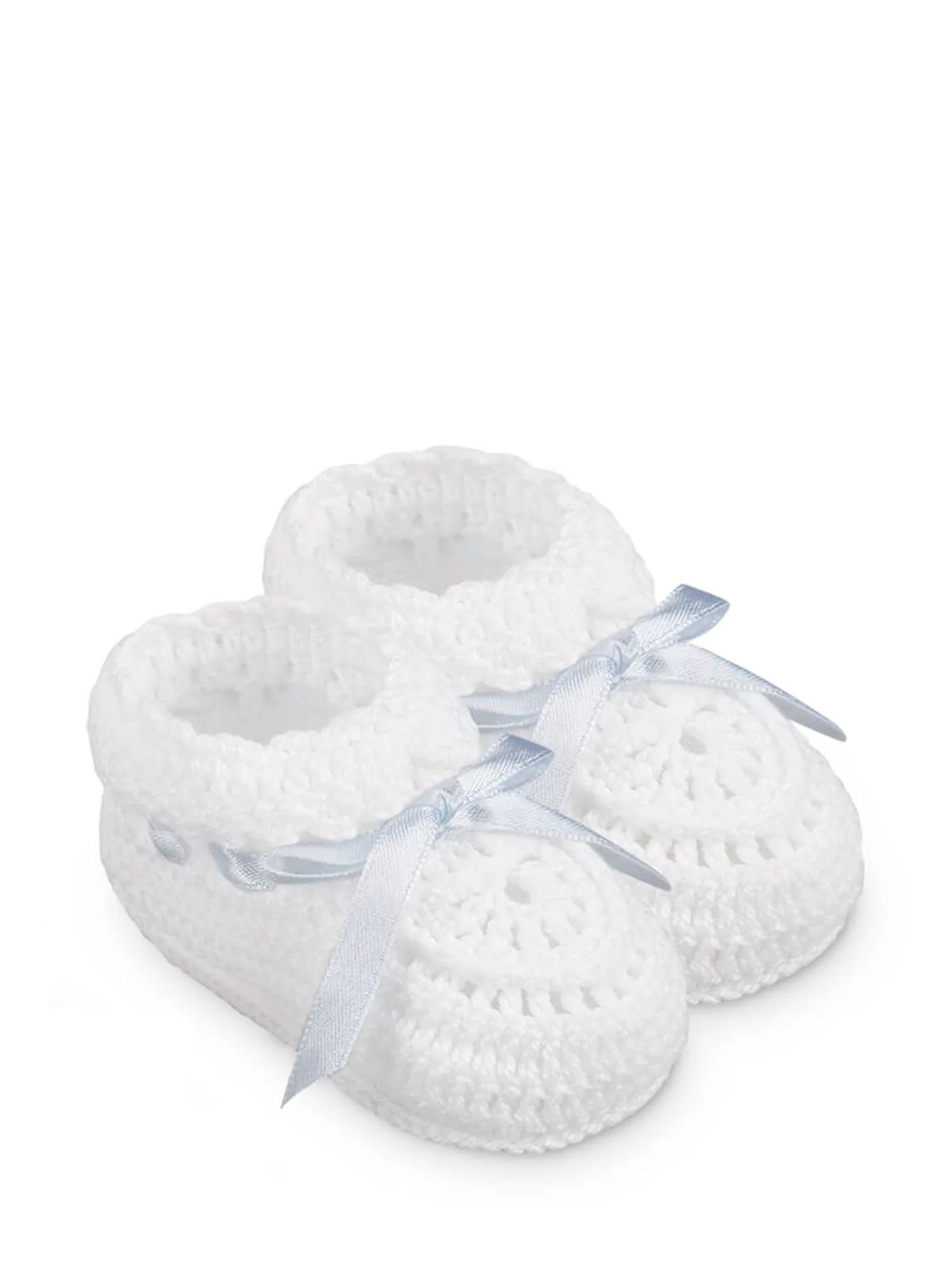 Jefferies Socks Baby Girls Boys Socks Hand Crochet Ribbon Crib Shoe Booties, 1 Pair | Walmart (US)