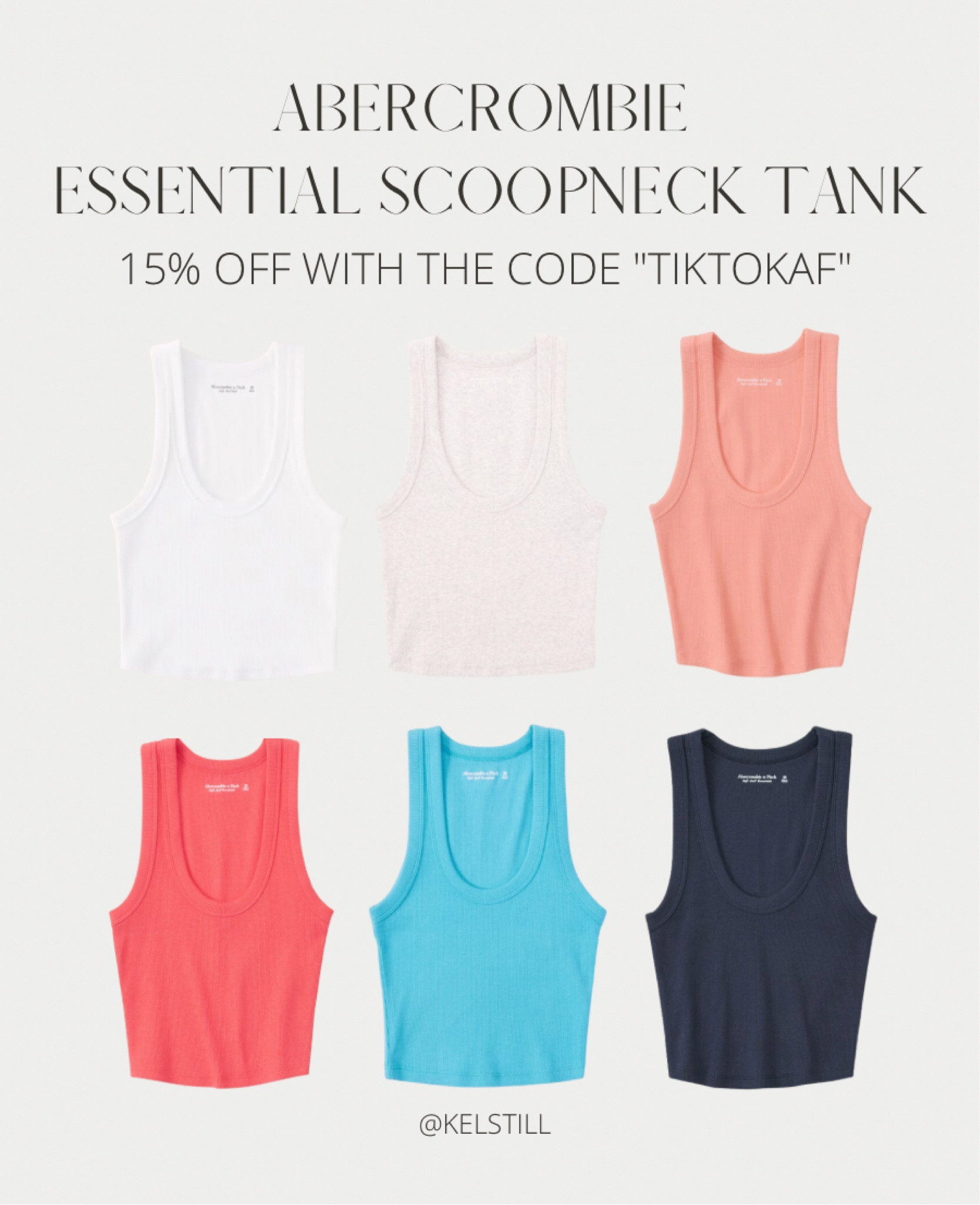 this tank is an ESSENTIAL for the spring and summer. so soft and versatile and comes in a variety of colors. 

#abercrombie #abercrombiecode #abercrombiesale

#LTKstyletip #LTKsalealert #LTKunder50
