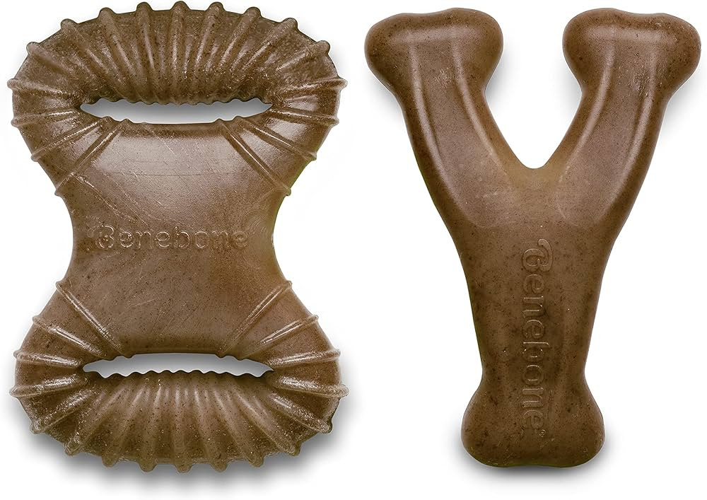 Benebone Tiny 2-Pack Dog Chew Toys, Made in USA, Real Bacon Flavor, Small | Amazon (US)