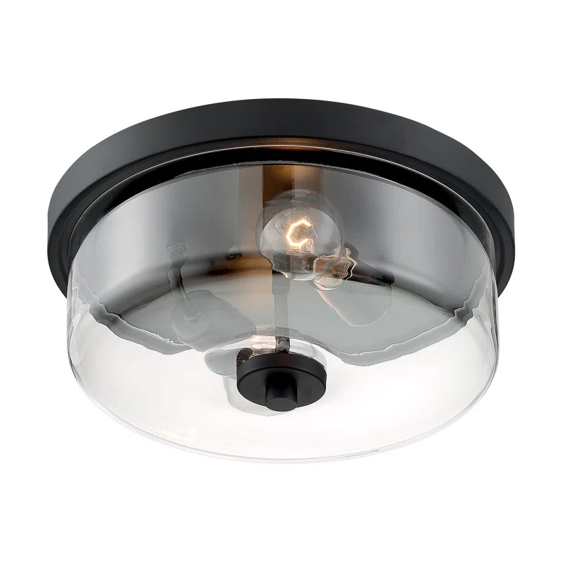 Waveland 2 - Light 12.88'' Simple Drum Flush Mount | Wayfair North America
