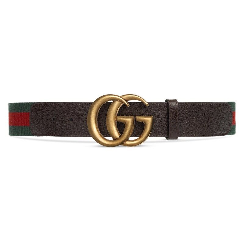 Web belt with Double G buckle brown | Gucci (US)